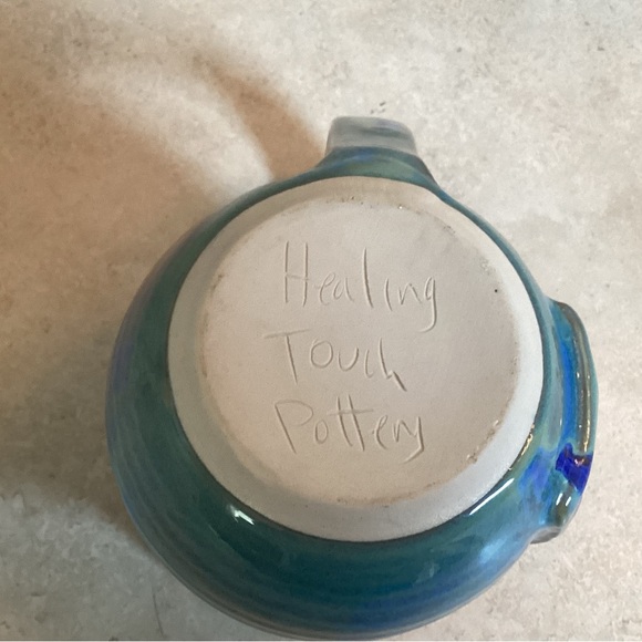 HANDMADE DRAGONFLY COFFEE MUG WITH NATURAL GEM STONE LARGE MUG 16 OUNCES - Picture 7 of 7